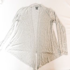 Ann Taylor Shimmery Silver Gray cardigan S/M